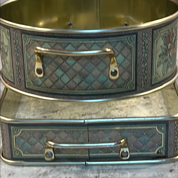 Vintage Pyrex Teleflora Pattern MCM Carriers- Set of Round and Rectangular - Picture 5 of 6